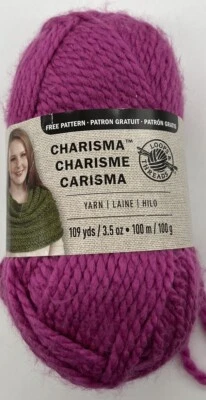 Loops & Threads Charisma Yarn "Fushcia" 1 Skein #1624 - Image 1 of 4