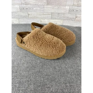 UGG WOMEN'S Lanah Clog SLIPPER Cozy Sheepskin Size 10 Chestnut Furry - Picture 1 of 8