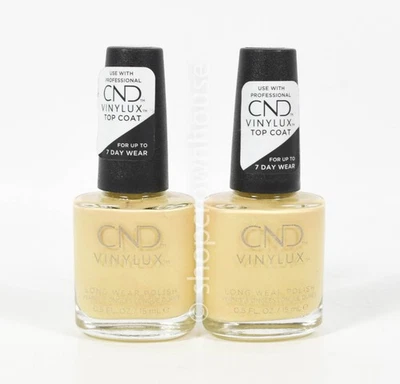2 esmaltes de uñas semanales CND Vinylux .5 oz #280 VAGABOND - amarillo pálido fresco Foto 1 de 3