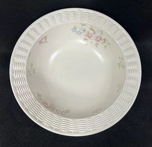 Pfaltzgraff Tea Rose Stoneware Wicker Serving Bowl 2qt 11.75" - Picture 1 of 4