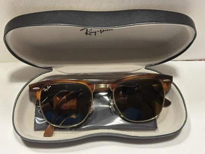 Gafas de sol Bauche & Lomb Ray Ban W1117 Clubmaster hechas en EE. UU. marco tortuga Foto 1 de 4