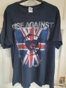 OFFICIAL RISE AGAINST 2011 UK TOUR T-SHIRT - BLACK, SIZE LARGE - Picture 1 of 5