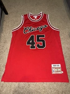Mitchell & Ness Mens Authentic Michael Jordan Chicago Bulls 1991-92 Jersey Sz 56 - Picture 1 of 16