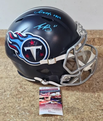 Tennessee Titans A.J. Brown Signed Full Size Replica NFL Helmet w/ JSA COA - Image 1 of 4