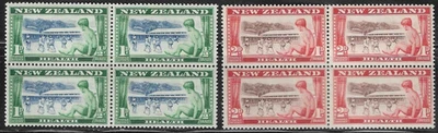 New Zealand Stamp Blocks 1948 SC# B32, B33 ' Children's Health Camp ' SP MNH - Image 1 of 2