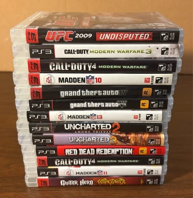Lote de 13 Juegos PS3 GTA/Call of Duty/Red Dead/Uncharted/GTA/UFC/Guitar Hero- Usado en Excelente Condición Foto 1 de 4
