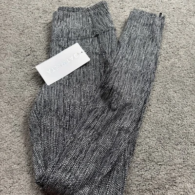 NUEVO ATHLETA Mujer XXS Delancey Skyline Texturizado Apretado Negro/Blanco 736626 Foto 1 de 4