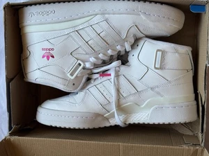 Adidas Originals Forum Mid Women's Casual Shoes Sneaker White Pink G57984 Sz 9.5 - Picture 1 of 7