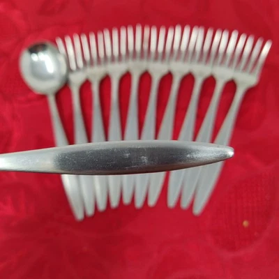 10+1X Seafood Cocktail Forks AMC VENICE Stainless Steel Japan Satin Finish MCM - Image 1 of 4
