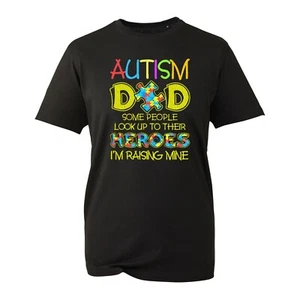 T-Shirt Autismus Vater, Bewusstsein Autismus Super Dad autistisch Geburtstag Unisex Geschenk Top - Bild 1 von 2