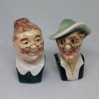 Vintage Handpainted Ceramic Ma and Pa Salt and Pepper Shakers T9-10