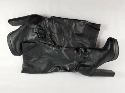 Michael Antonio 黑色及膝 4+ 高跟鞋 6.5 码 — 第 1/4 张图片