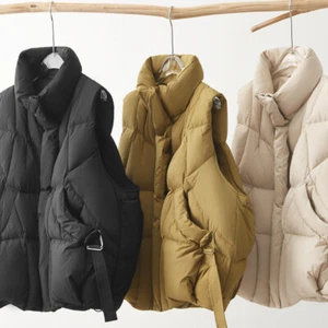 Winter Womens Sleeveless Coat Down Puffer Jacket Vest Waistcoat Zip Stand Collar - Picture 1 of 26
