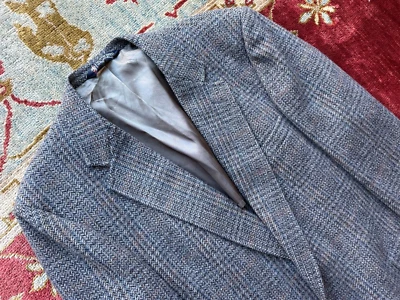 Mint! VTG AUSTIN REED Tweed Pure Wool Sportcoat,  Made in USA - Herringbone 44L - Image 1 of 4