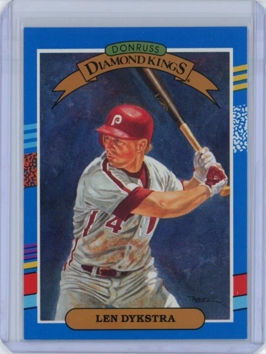 LENNY DYKSTRA 1991 Donruss Diamond Kings #7 Phillies - Image 1 of 1