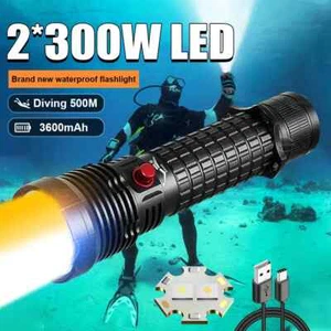 Linterna de buceo profesional LED Super 2*300W antorcha de buceo submarina - Imagen 1 de 18