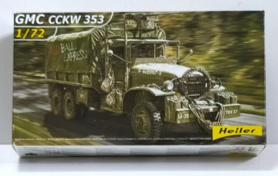 HELLER USATO  1:72 KIT CAMION MILITARE GMC CCKW 353  lunghezza 9,6 cm  ART 79996 - Immagine 1 di 3