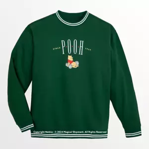 Neu mit Etikett! Disney Parks - Bestickter Pullover Sweatshirt Winnie the Pooh für Erwachsene - Bild 1 von 2