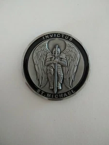 Sammlercoin Talisman Polizei Erzengel St. Michael Schutzpatron thin blue line - Bild 1 von 3