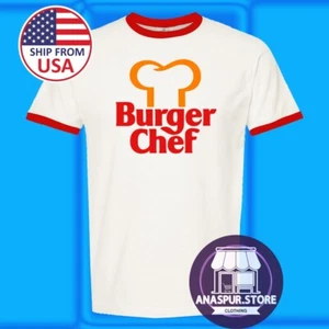 Burger Chef Men's Ringer Red Size S-3XL - Picture 1 of 1