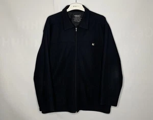 VINTAGE VERSACE JEANS COUTURE MENS BLACK ZIP JACKET SIZE XL - Picture 1 of 8