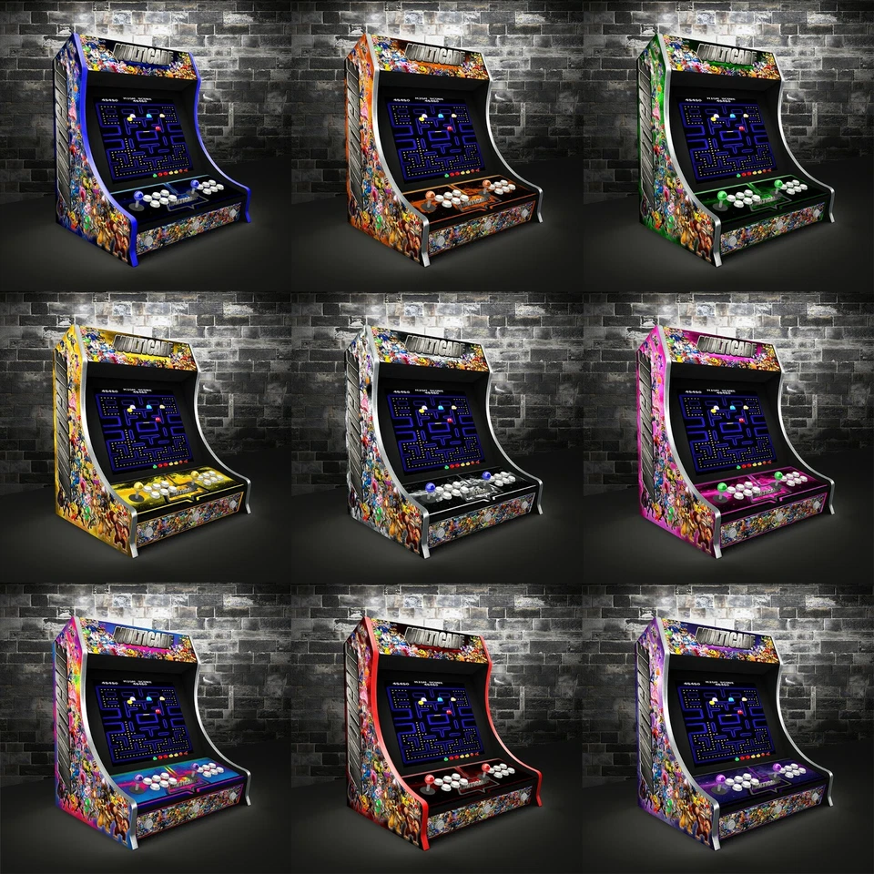 Arcade Classics Multicade Bartop Cabinet Graphics Decals Stickers Set - Image 1 of 1