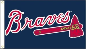 Atlanta Braves Flag Large 3x5 Banner Logo Baseball MLB  FREE SHIPPING - Picture 1 of 2