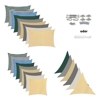 SEKEY Sonnensegel Rechteck Sonnendach Beschattung Schattensegel UV-Schutz Sonnendach