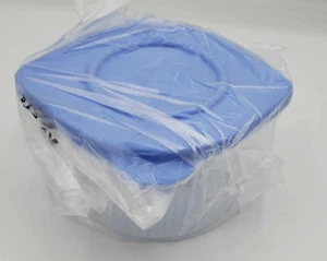 Tupperware Fresh N Cool Contenedor 2 Tazas Patrón Rayas Transparentes Lt Tapa Azul Nuevo - Imagen 1 de 1