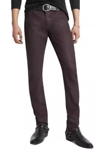 NWT $498 John Varvatos J702 Slim Fit Jeans In MulBerry Size:31 - Picture 1 of 5
