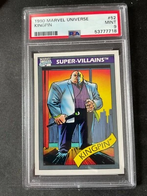 1990 MARVEL UNIVERSE #52 KINGPIN PSA 9   - Image 1 of 2