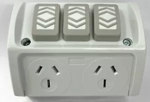 Punto de alimentación doble resistente a la intemperie de 15 amperios con interruptor adicional DGPO externo WP DGPO - Imagen 1 de 7