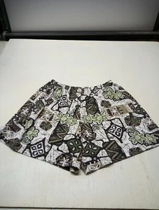 VTG Y. S. Sport Women's Shorts Sz Medium Green Floral Print Elastic Waist USA - Picture 1 of 4