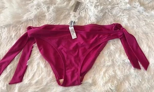 Pour Moi? Sz 14 Raspberry Crush Side Tie Swim Bottoms New MSRP $24 - Picture 1 of 6