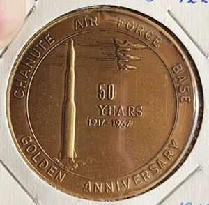 1967 Medalla de aviación de Illinois de la base aérea del ejército de Chanute de los Estados Unidos. T7847 - Imagen 1 de 4