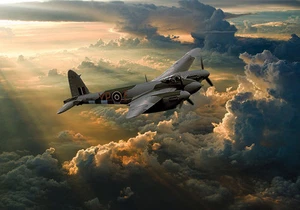 DH.98 de Havilland Mosquito YP-E PZ181 Lona Impresión Varios Tamaños Envío Gratuito - Imagen 1 de 2
