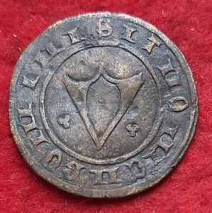 UNIDENTIFIED MEDIEVAL FRANCE JETON RARE IN THIS CONDITION 28 mm - Picture 1 of 6