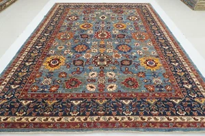 9 x 12 ft Blue Bidjar Afghan Hand Knotted Wool Traditional Oriental Rug - Picture 1 of 18