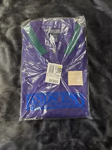 NWT MENS VINTAGE LANDS END PURPLE W/ GREEN TRIM POLO SHIRT LARGE 42-44 - Picture 1 of 6
