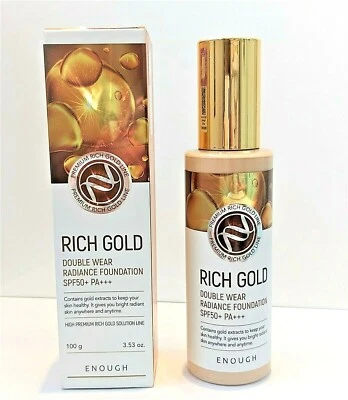 ENOUGH Rich Gold Double Wear Radiance Rejuvenating Foundation SPF50+PA #21 100ML - Image 1 of 4