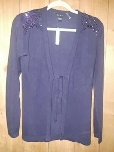 Etc Etc Womens Purple light Weight Sweater w Beads Size S New w Tags - Picture 1 of 2