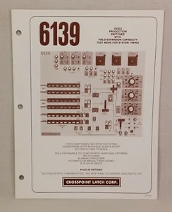 Crosspoint Latch Corp Video Production Switcher No, 6130 Brochure  - Picture 1 of 3