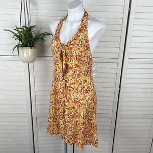 Rompente floreale nuovo senza etichette vintage anni '90 Newport News collo multicolore brillante taglia 14 - Foto 1 di 9