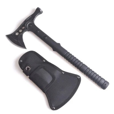 16" Tactical Camping Tomahawk Axe Survival Hatchet w/ Nylon Fiber Handle& Sheath