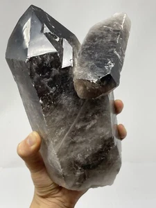 Natural Smoky Quartz Point Wand Brazil 4LBS 14.0oz Crystal Cluster E0 - Picture 1 of 12
