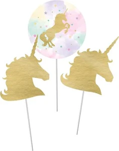 Unicorn Sparkle Fantasy Animal Kids Birthday Party Decoration Centerpiece Sticks - Picture 1 of 1