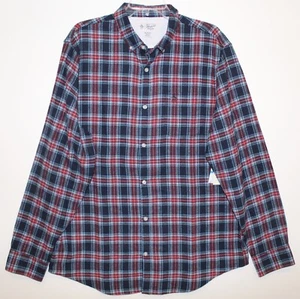 Penguin von Munsingwear blau rot kariertes Flanellhemd mit Knopfleiste neu mit Etikett $ 89 Größe XL - Bild 1 von 4