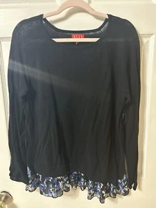 elle navy sweater xl Layered Look Long Sleeve - Picture 1 of 9