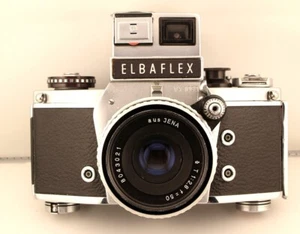 CLEAN East German Elbaflex/Exakta VX 1000 W/50mm T F/2.8 Lens & Metered Prism - Picture 1 of 9