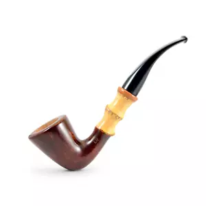 Pipa Briar pipa tabacco da fumo pipa in legno a mano libera pipa artigianale rara unica - Foto 1 di 10
